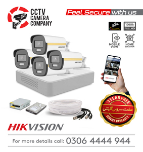 4 FHD Full Color View CCTV Camera Package Hikvison