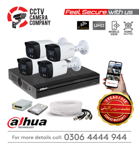 4 UHD Full Color View CCTV Camera Package Dahua