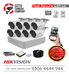 8 FHD IP Cameras Package Hikvision